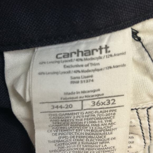Carhartt Pants Mens 36x32 FR Cargo Work Flame Resistant CAT2 NFPA 2112 - Picture 9 of 13